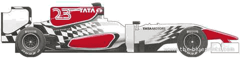 HRT Hispania F111 Cosworth F1 GP (2011) - Разные автомобили - чертежи, габариты, рисунки автомобиля