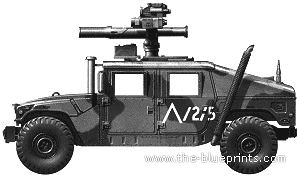 HUMVEE M1046 Tow Carrier - Хаммер - чертежи, габариты, рисунки автомобиля