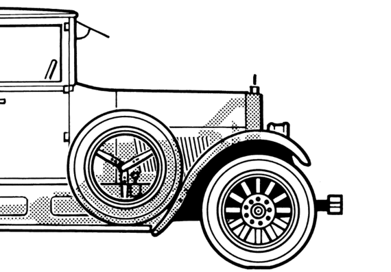 Haynes Model 55 Type S Sport Sedan (1923) - Разные автомобили - чертежи, габариты, рисунки автомобиля