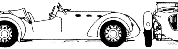 Healey Silverstone (1950) - Разные автомобили - чертежи, габариты, рисунки автомобиля