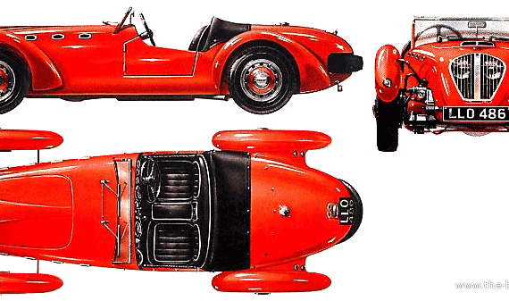 Healey Silverstone E Type - Different cars - drawings, dimensions, pictures of the car