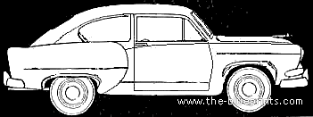 Henry J (1953) - Разные автомобили - чертежи, габариты, рисунки автомобиля