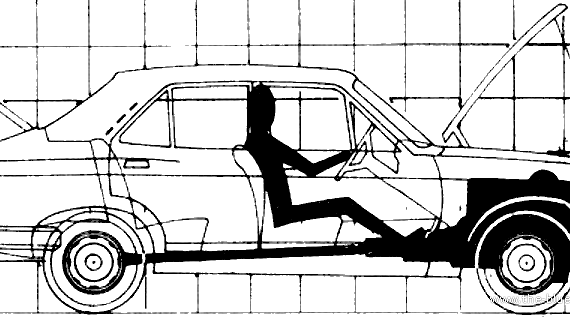 Hillman Avenger Super (1970) - Разные автомобили - чертежи, габариты, рисунки автомобиля