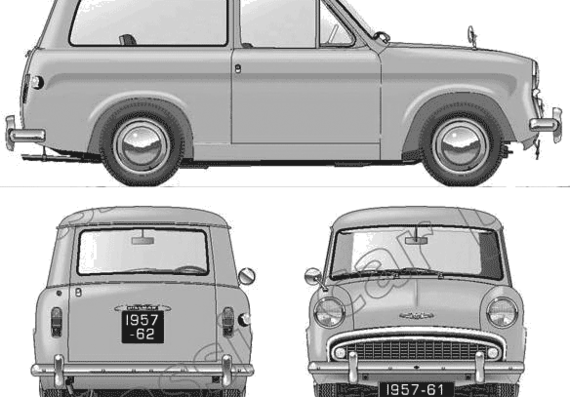Hillman Husky S1 (1958) - Various cars - drawings, dimensions, pictures of the car
