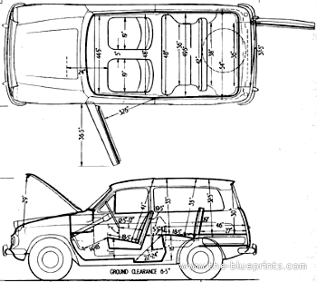 Hillman Husky Series III (1963) - Разные автомобили - чертежи, габариты, рисунки автомобиля