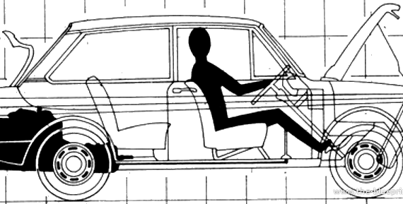 Hillman Imp Super (1970) - Various cars - drawings, dimensions, pictures of the car