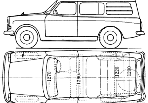 Hillman Minx S2 Estate (1958) - Разные автомобили - чертежи, габариты, рисунки автомобиля