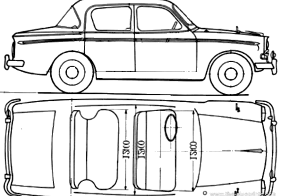 Hillman Minx S3 - Разные автомобили - чертежи, габариты, рисунки автомобиля