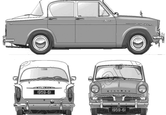 Hillman Minx Series IIIA Deluxe (1959) - Different cars - drawings, dimensions, pictures of the car