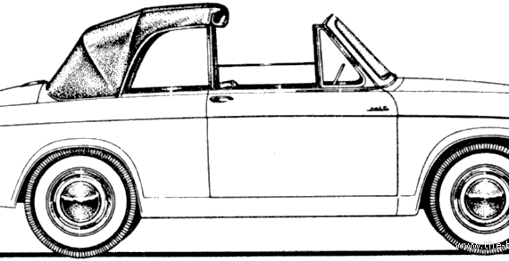 Hillman Minx Series I Cabriolrt (1956) - Разные автомобили - чертежи, габариты, рисунки автомобиля