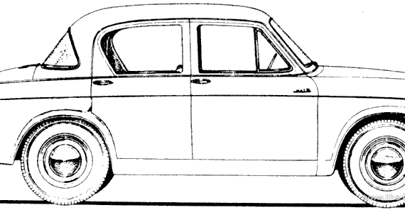 Hillman Minx Series I DeLuxe Saloon (1956) - Разные автомобили - чертежи, габариты, рисунки автомобиля