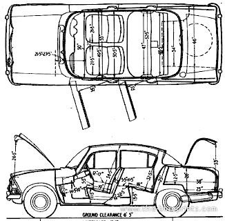 Hillman Sceptre 1600 (1963) - Various cars - drawings, dimensions, pictures of the car