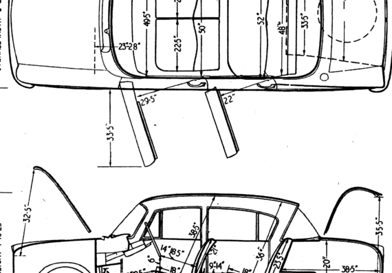 Hillman Super Minx Mk.II (1962) - Разные автомобили - чертежи, габариты, рисунки автомобиля