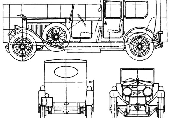 Hispano-Suiza H6 - Разные автомобили - чертежи, габариты, рисунки автомобиля