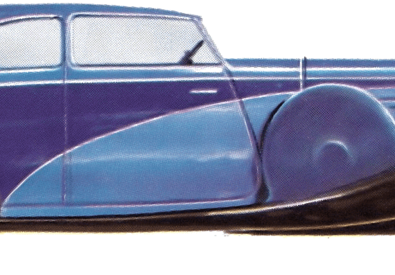 Hispano Suiza V12 Sports Saloon Franay - Разные автомобили - чертежи, габариты, рисунки автомобиля