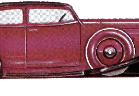 Hispano Suiza V12 Sports Saloon Vanvooren - Разные автомобили - чертежи, габариты, рисунки автомобиля