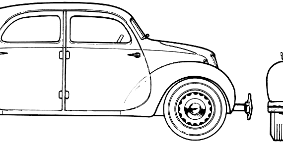 Hoffman X-8 (1935) - Разные автомобили - чертежи, габариты, рисунки автомобиля