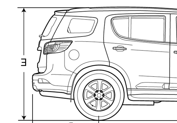Holden Colorado 7 (2013) - Холден - чертежи, габариты, рисунки автомобиля