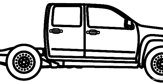 Holden Colorado Crew Cab Chassis (2009) - Холден - чертежи, габариты, рисунки автомобиля