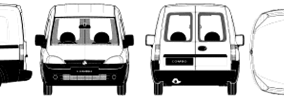 Holden Combo (2006) - Холден - чертежи, габариты, рисунки автомобиля