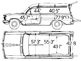 Holden EJ Commercial (1963) - Холден - чертежи, габариты, рисунки автомобиля