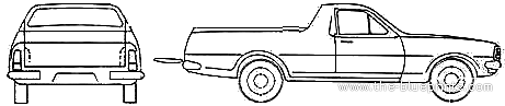 Holden HK Ute (1971) - Холден - чертежи, габариты, рисунки автомобиля