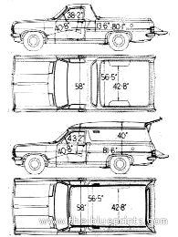 Holden HR Commercial (1971) - Холден - чертежи, габариты, рисунки автомобиля