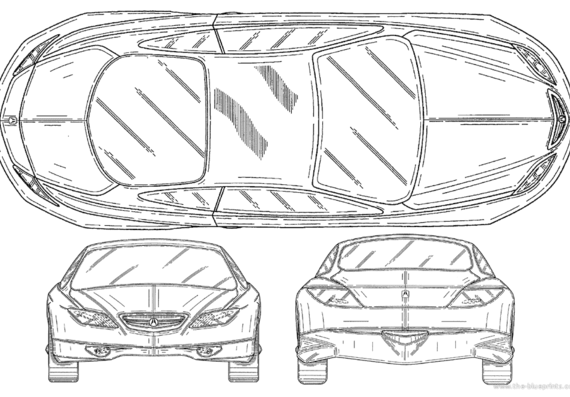 Honda 01 - Прототип - чертежи, габариты, рисунки автомобиля