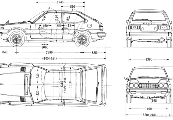 Honda Accord (1976) - Honda - drawings, dimensions, pictures of the car
