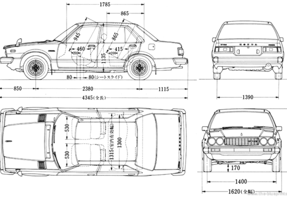 Honda Accord (1977) - Honda - drawings, dimensions, pictures of the car