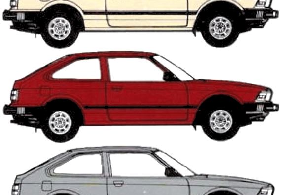Honda Accord 3-Door (1982) - Honda - drawings, dimensions, pictures of the car