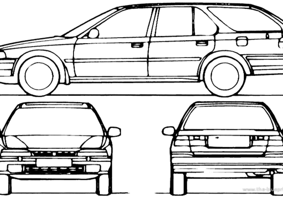 Honda Accord Aerodeck (1991) - Honda - drawings, dimensions, pictures of the car