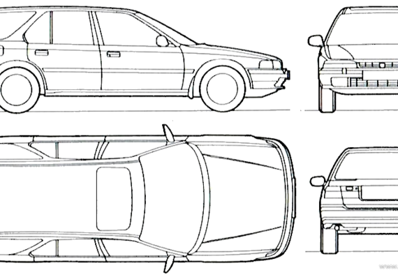 Honda Accord Aerodeck (1993) - Honda - drawings, dimensions, pictures of the car
