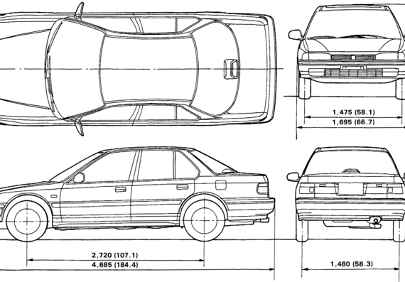Honda Accord CB3 (1989) - Honda - drawings, dimensions, pictures of the car