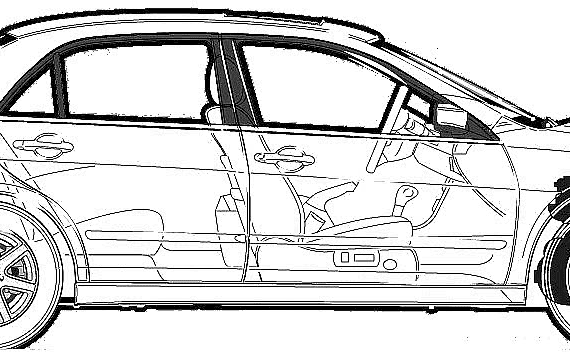 Honda Accord EX V6 (2003) - Хонда - чертежи, габариты, рисунки автомобиля