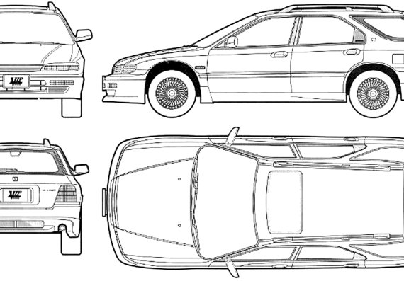 Honda Accord Wagon (1996) - Honda - drawings, dimensions, pictures of the car