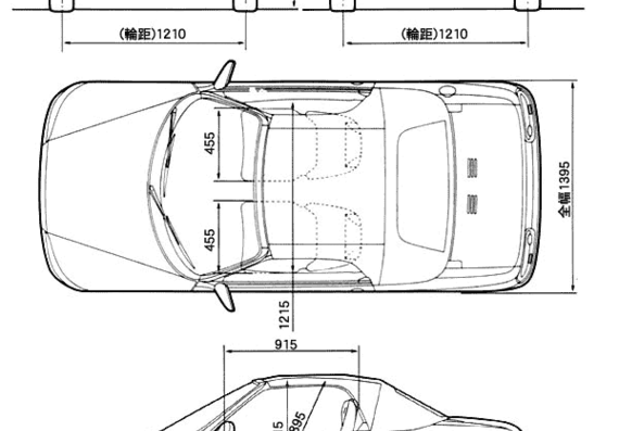 Honda Beat - Хонда - чертежи, габариты, рисунки автомобиля