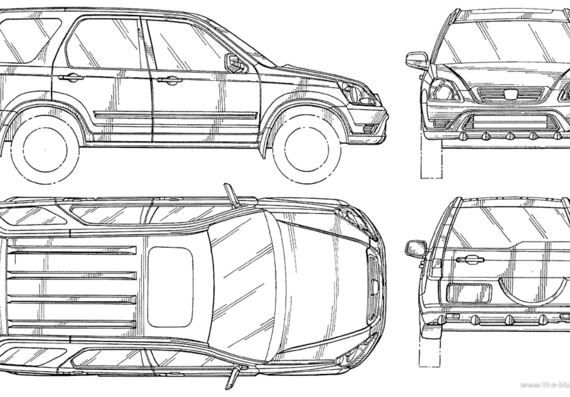 Honda CR-V - Хонда - чертежи, габариты, рисунки автомобиля