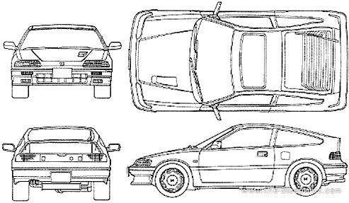 Honda CR-X (1993) - Honda - drawings, dimensions, pictures of the car