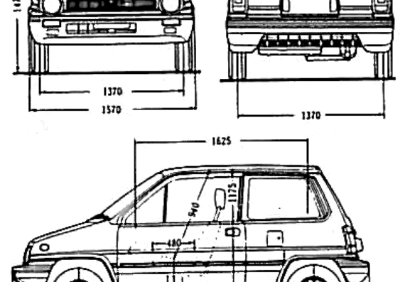 Honda City (1985) - Honda - drawings, dimensions, pictures of the car