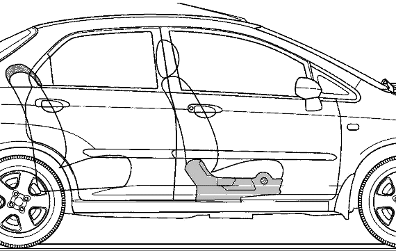 Honda City ZX (2006) - Хонда - чертежи, габариты, рисунки автомобиля