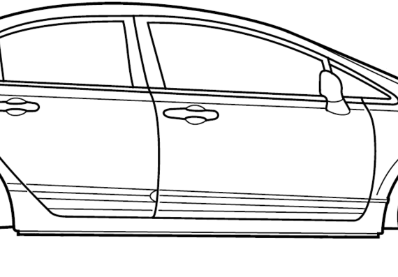Honda Civic (2009) - Хонда - чертежи, габариты, рисунки автомобиля
