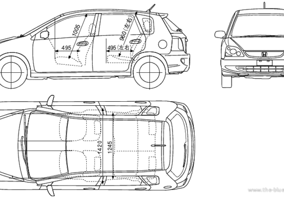 Honda Civic 5-Door (2005) - Honda - drawings, dimensions, pictures of the car