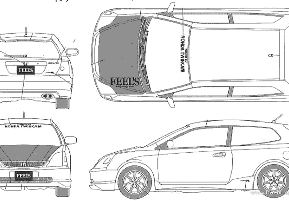 Honda Civic Type-R Feels - Honda - drawings, dimensions, pictures of the car