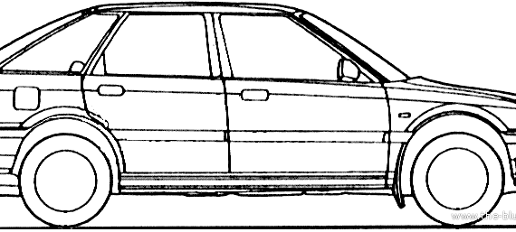 Honda Concerto 5-Door (1991) - Хонда - чертежи, габариты, рисунки автомобиля