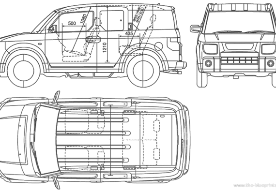 Honda Element (2005) - Хонда - чертежи, габариты, рисунки автомобиля
