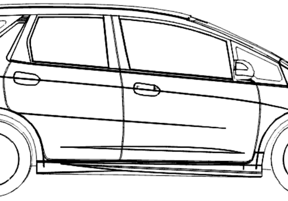 Honda Fit Shuttle (2014) - Хонда - чертежи, габариты, рисунки автомобиля