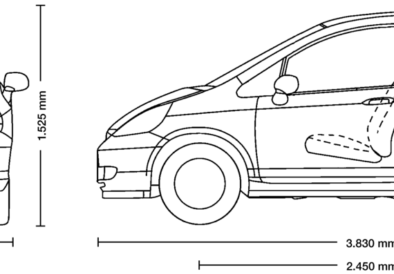 Honda Jazz (2004) - Honda - drawings, dimensions, pictures of the car
