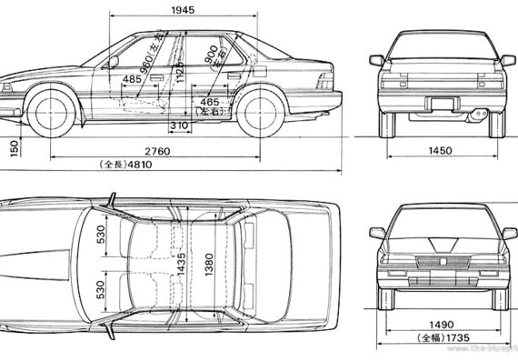 Honda Legend (1985) - Honda - drawings, dimensions, pictures of the car