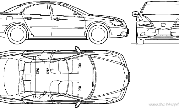 Honda Legend (2010) - Хонда - чертежи, габариты, рисунки автомобиля